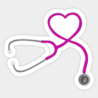 Stethoscope Heart Sticker